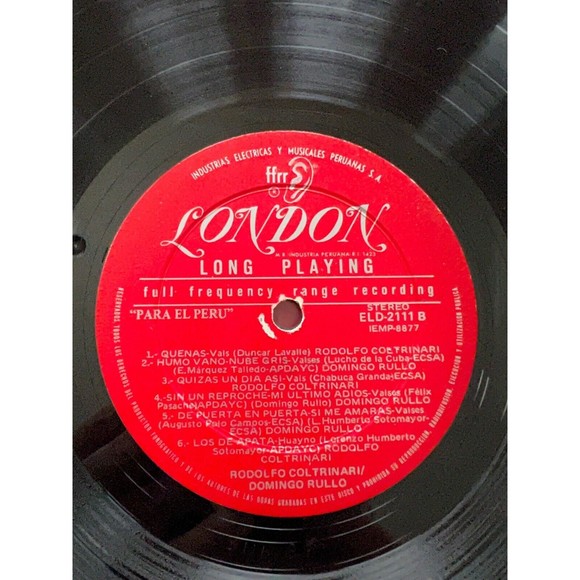 Rodolfo Coltrinari Domingo Rullo Para El Peru LP ELD-2111 IEMPESA VG+ - Picture 7 of 7